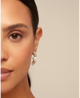 Metal Alloy Oval Link Earrings