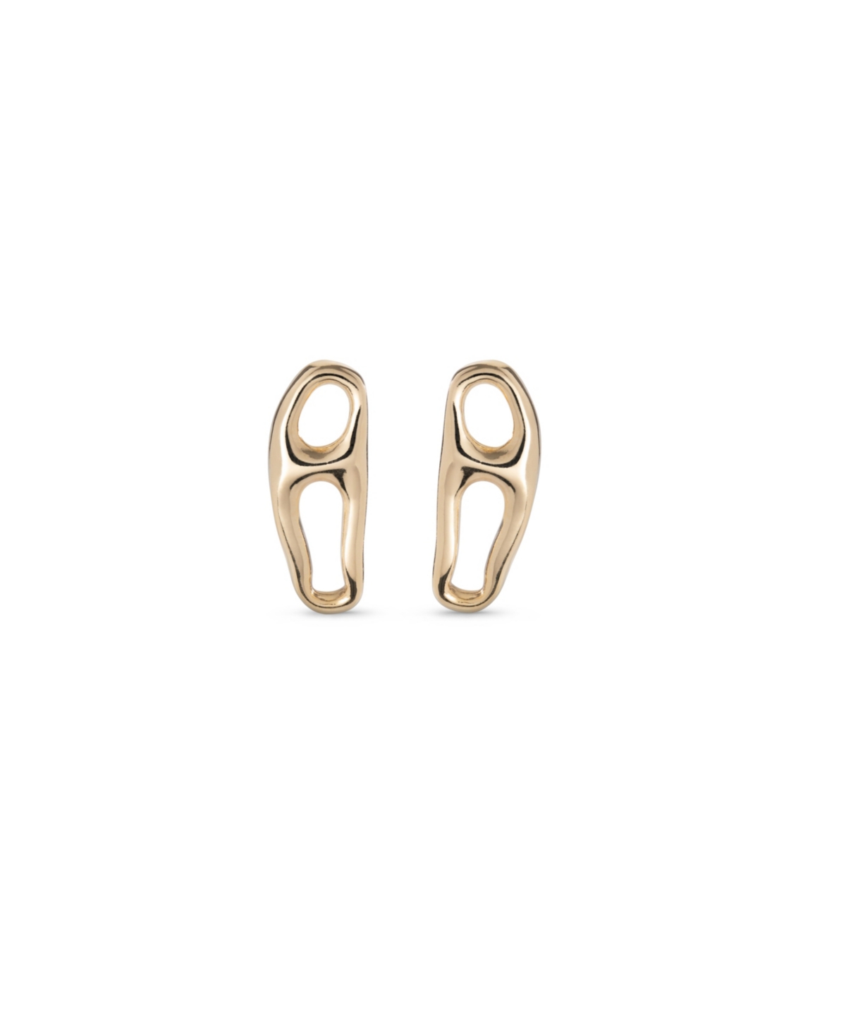 Unode50 Metal Alloy Link Shaped Earrings In Gold