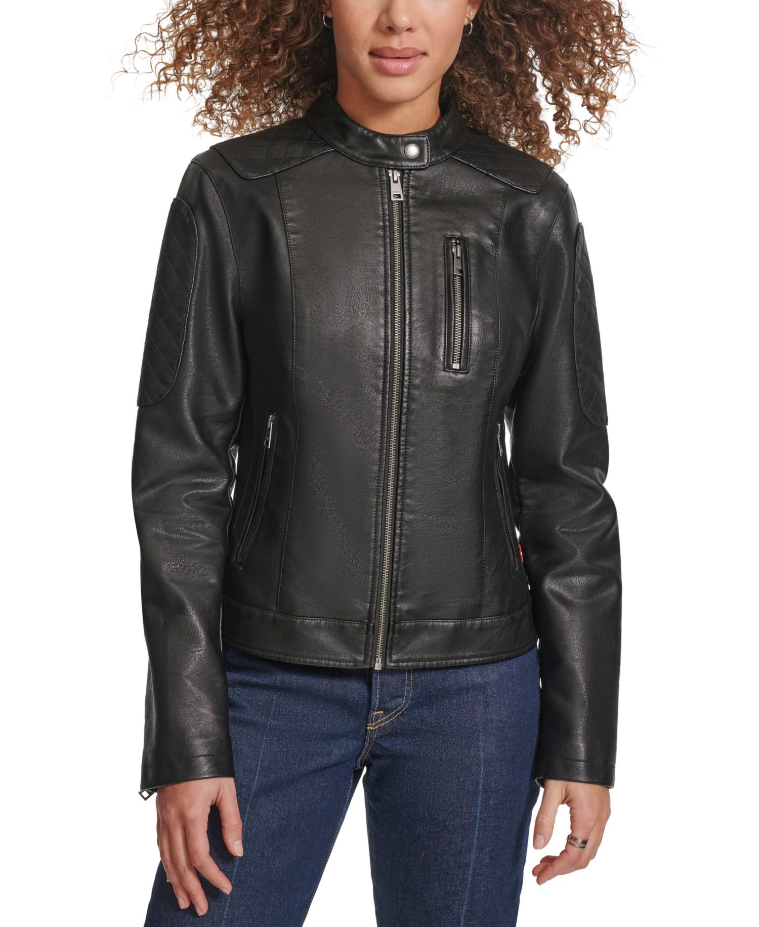 Women's Faux Leather Biker Jacket