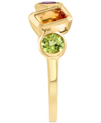 EFFY&reg; Multi-Gemstone Bezel Statement Ring (1-7/8 ct. t.w.) in 14k Gold