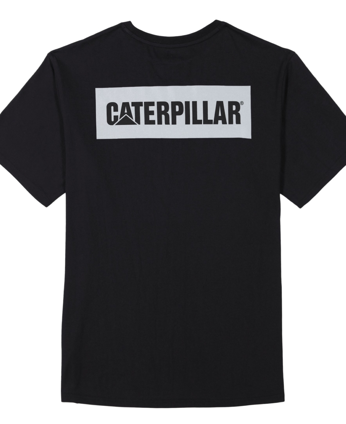 Cat Men's Reflective Erpillar Logo T-shirt In Pitch Black