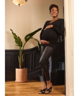 Women's Secret Fit Over the Belly Coated Full Length Legging - Motherhood Maternity