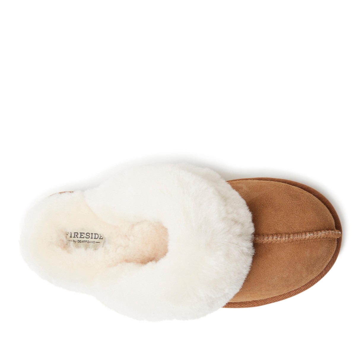 Женские Fireside by Dearfoams Women's Sydney Genuine Shearling Scuff Slipper — фото 6