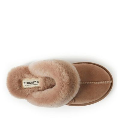 Dearfoams Women's Fireside By Sydney Genuine Shearling Scuff Slipper
