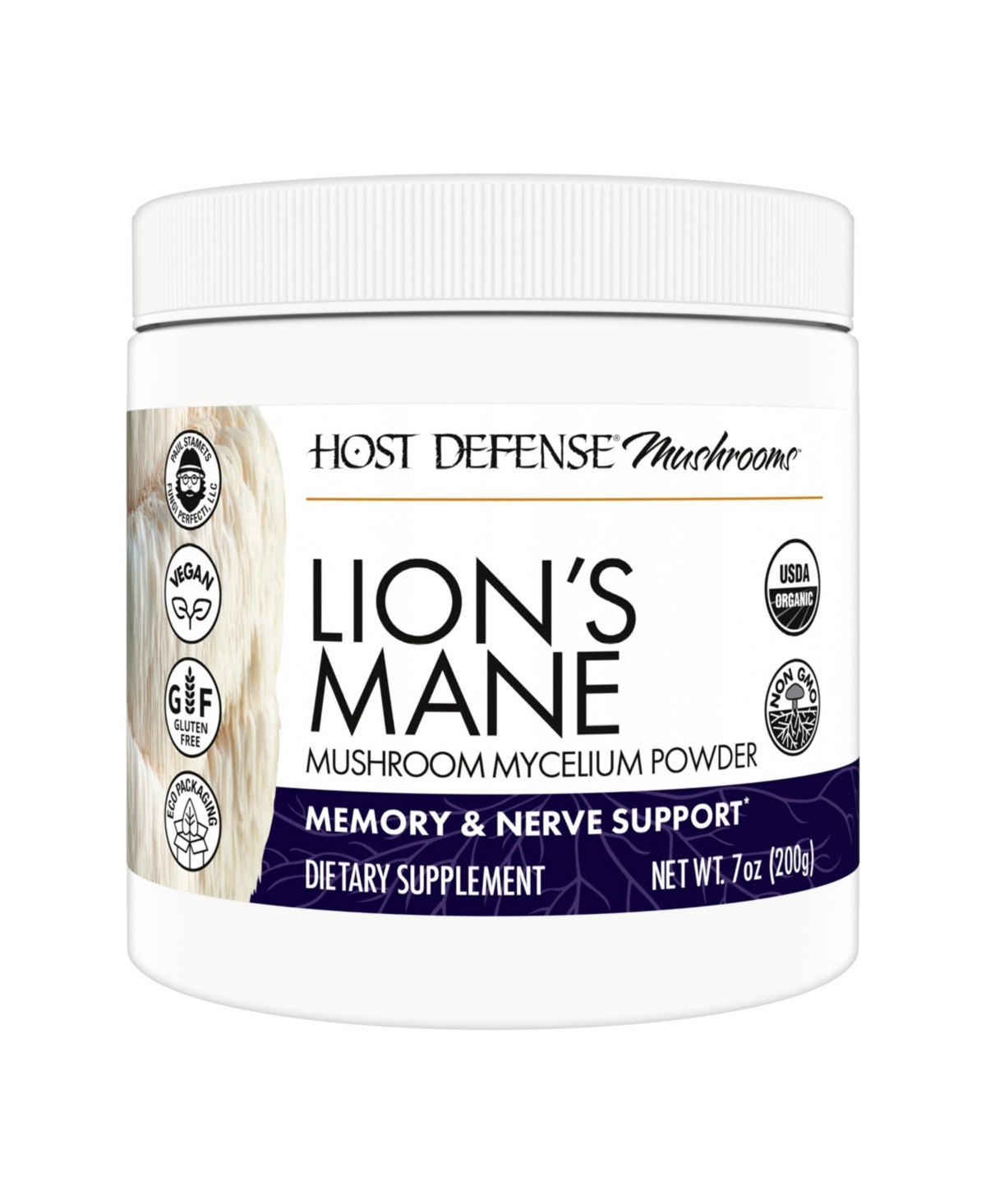 Lion's Mane Powder - Brain Health Support Supplement - Mushroom Supplement to Support Focus & Memory Function - Immune & Nervous System S