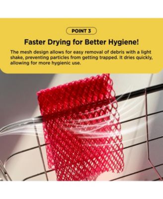 Kproduct4u K-CORNSSIL 6 Layers PLA Mesh Scrubber, Yellow, 5 pcs