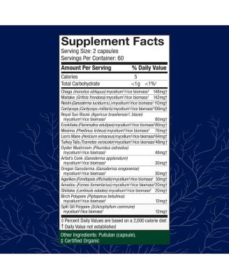 MyCommunity Capsules - 17 Species Blend Mushroom Supplement for Immune Support - Herbal Aid with Lion's Mane, Reishi. Chaga, Cordyceps, Turkey Tail & More
