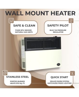 17,000 BTU Direct Vent Liquid Propane Wall Mount Heater