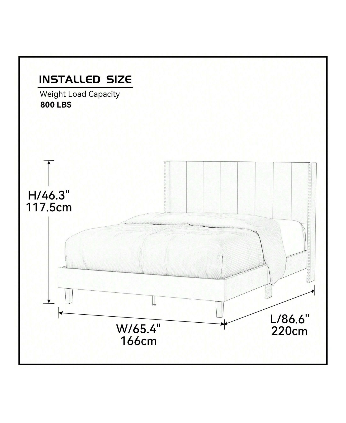 gaomon Queen Size Bed Frame With Velvet Tufted Headboard, Wooden Slats Support Modern Platform Bed For Kids, Girls, Boys, No Spring Box Required - Off