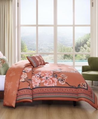 Rossana Bedding 100% Cotton 5-Piece King Size Reversible Comforter Set