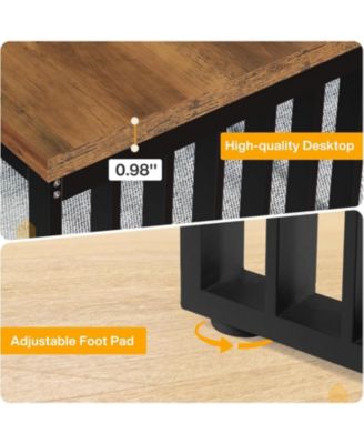 78.74" Extra Long Computer Desk 2 Person Desk with Heavy Duty Metal Frame, Double Workstation Study Desk for Home Office