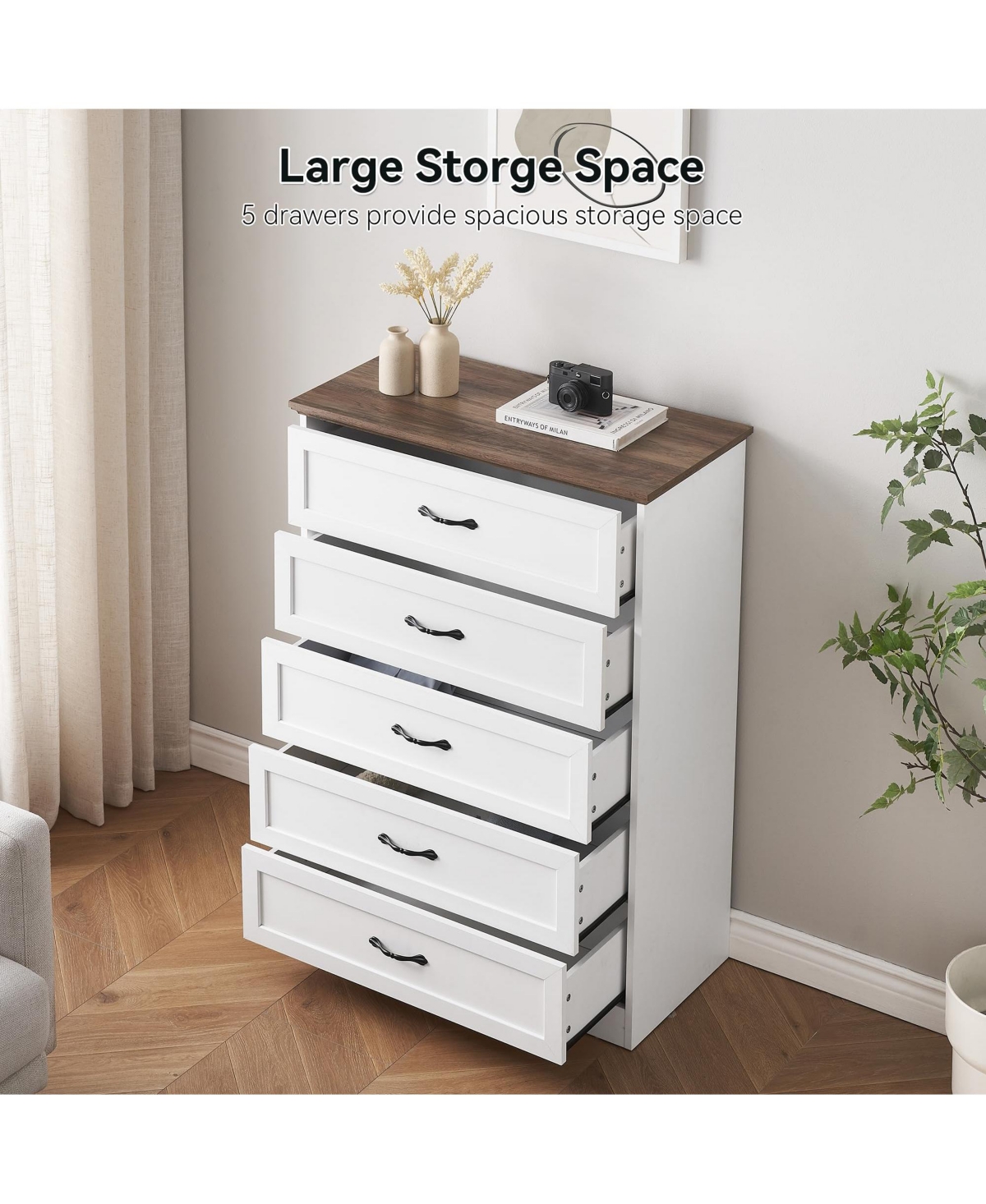 gaomon Modern Drawers Dresser, Chest of Drawers Closet Organizers and Storage Clothes