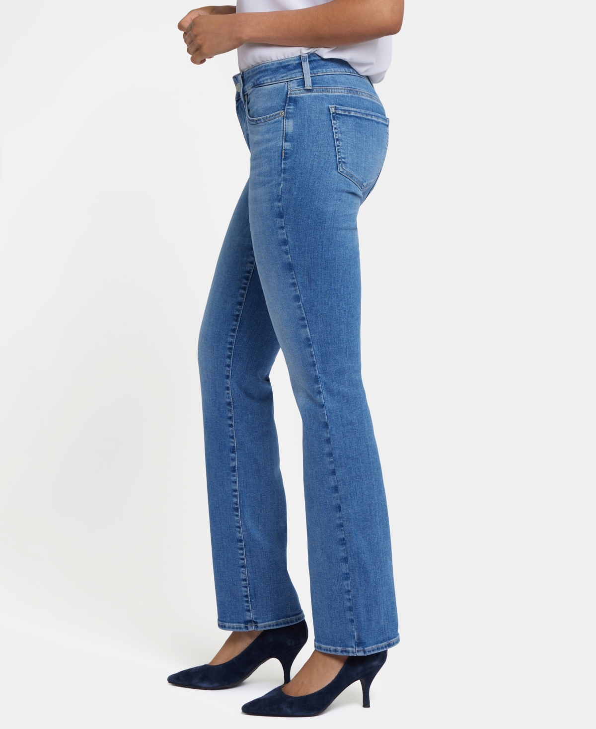 Nydj Womens Relaxed Denim Tapered Leg Jeans In Newport Sky
