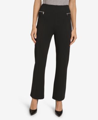 Calvin Klein - Women's Straight-Leg Ponte Ankle Pants
