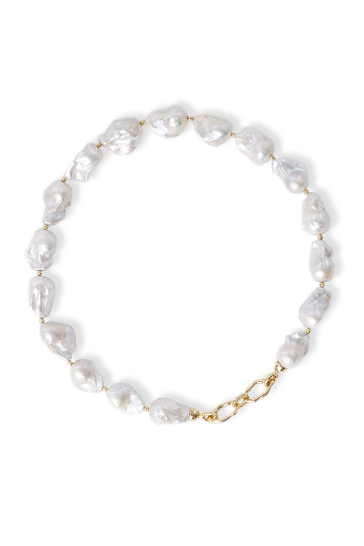 Marina Freshwater Baroque Pearl Statement Choker Necklace - Gold