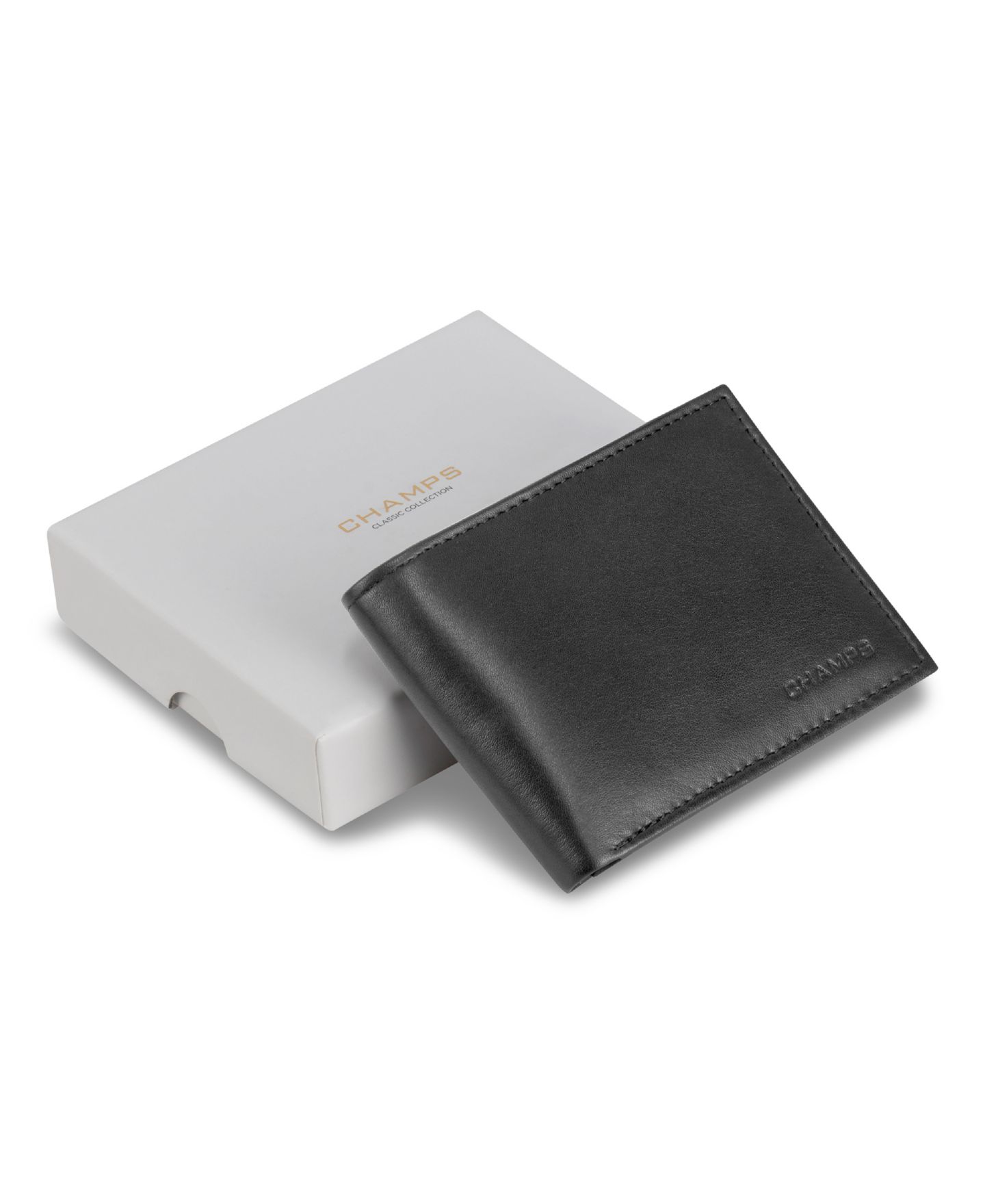 Мужской кошелёк CHAMPS Classic Collection Leather Multi-Wing Card Wallet, цвет: Чёрный — фото 5