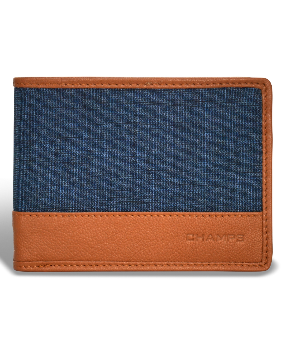 CHAMPS MEN'S DENIM COLLECTION LEATHER BI-FOLD WALLET 