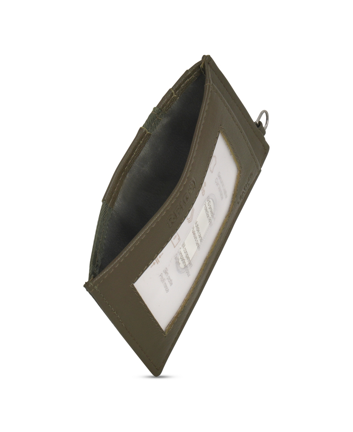 CHAMPS MEN'S CAMO COLLECTION LEATHER SLIM CARDHOLDER 