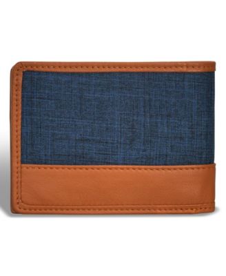 Men's Denim Collection Leather Center Wing Wallet