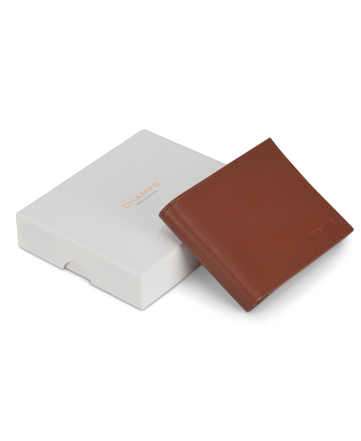 Shop Champs Men's Onyx Collection Leather Center Wing Wallet In Brown