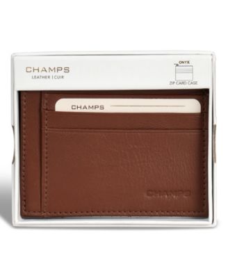 Men's Onyx Collection Leather Zip Card Case