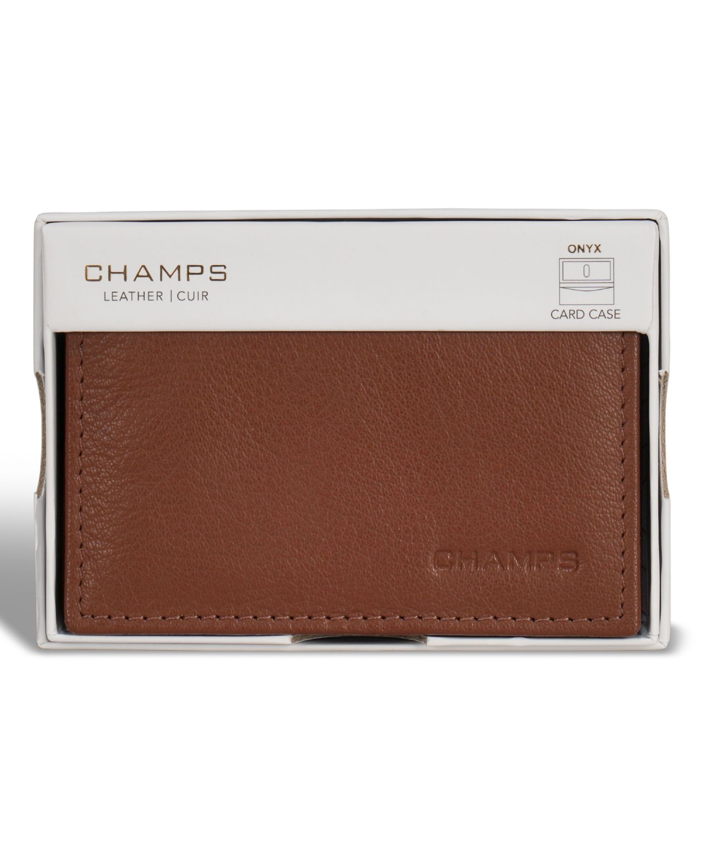 Мужской кошелёк CHAMPS Onyx Collection Leather Card Case, цвет: Чёрный — фото 9