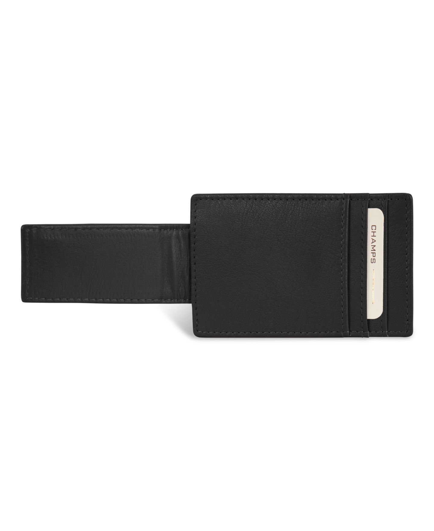 Мужской кошелёк CHAMPS Onyx Collection Leather Mag Card Case, цвет: Чёрный — фото 4