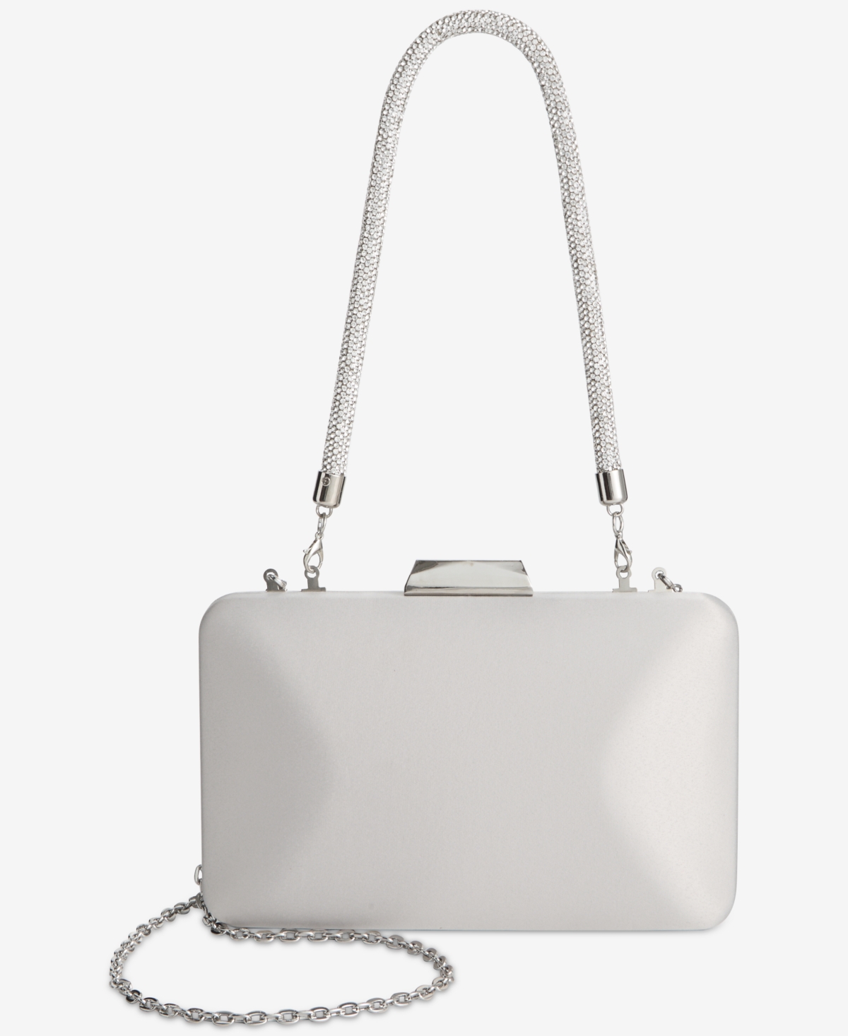 Crystal Top Handle Mini Satin Frame Bag, Exclusively at Macy's - Pink Dogwo