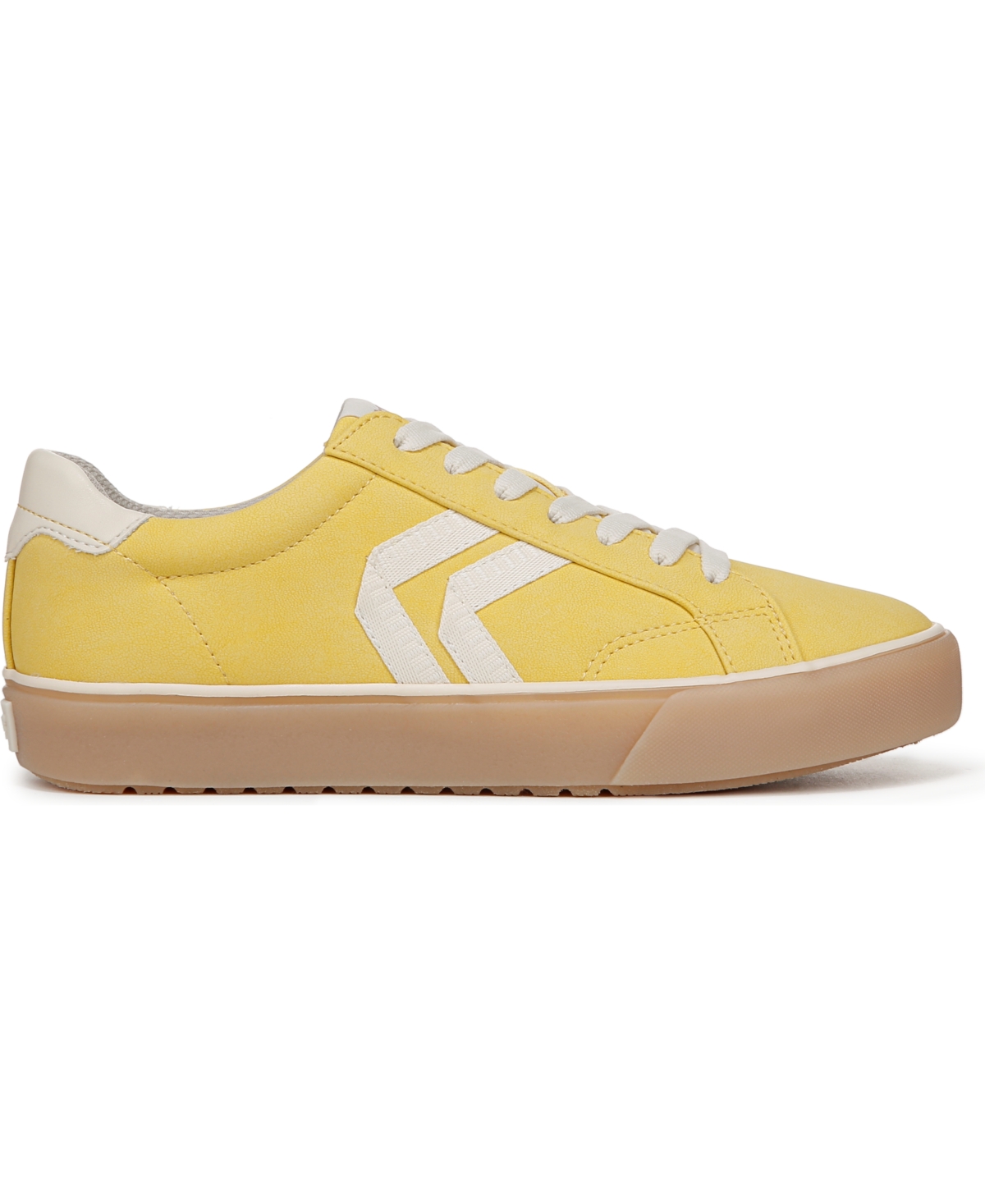 Shop Dr. Scholl's Women's Offline Lace Up Sneakers In Sunset Yellow Faux Leather