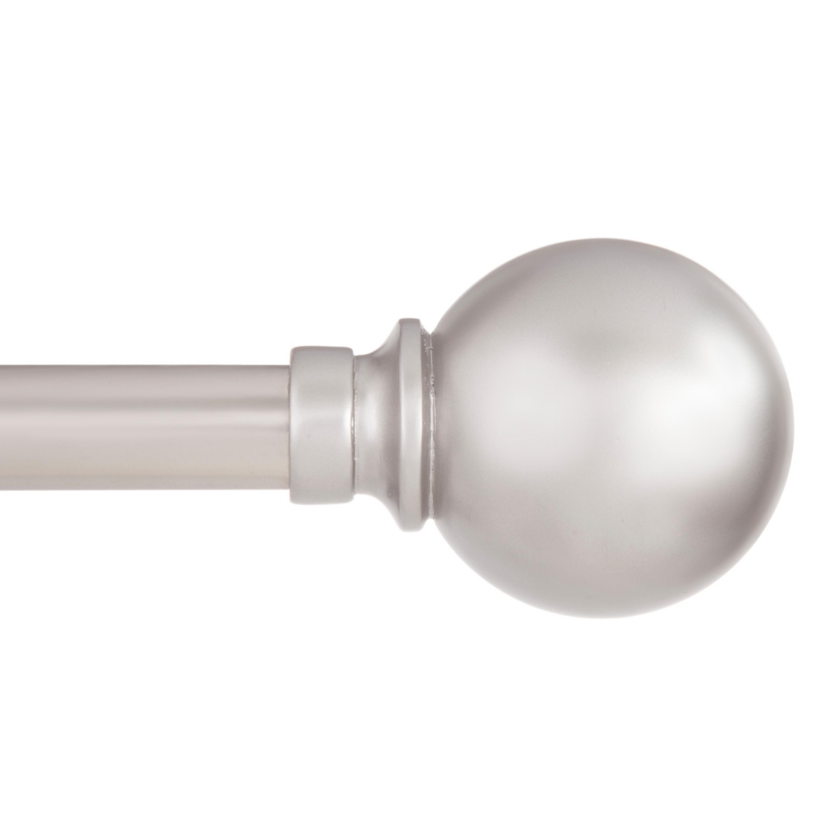 Mercer Decorative Window Curtain Rod - 3/4" Standard Size for Stylish Home Decor - Brushed nickel
