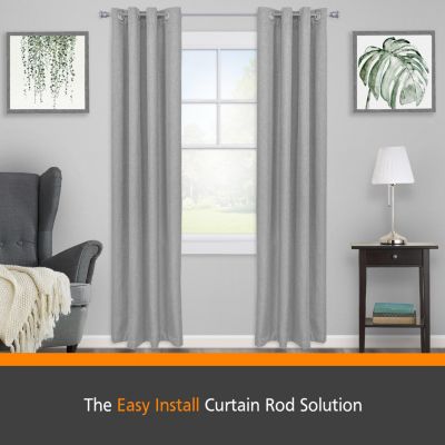 Kenney Fast Fit Jamey 5/8 Inch Decorative Curtain Rod for Easy Installation