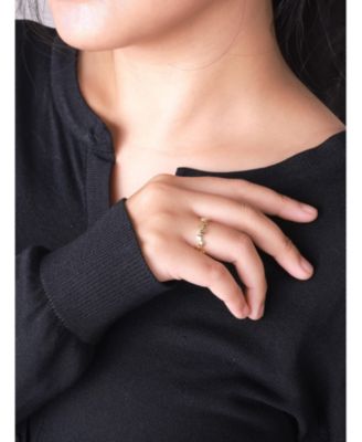 Clover Ring in 14K Gold, Size 6, approx. 2.4 grams