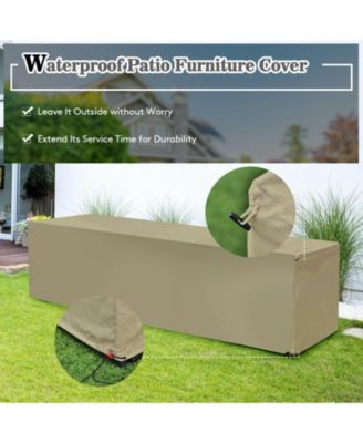 8 Pieces Patio Rattan Storage Table Furniture Set