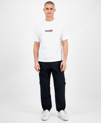 Hugo Boss HUGO by Men's Dewdam 10258021 01 Relaxed-Fit Graphic T-Shirt