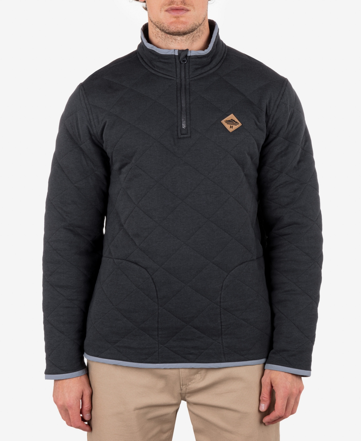 Men's Middleton Quilted 1/4 Zip Sweatshirt - Dark Stone Grey