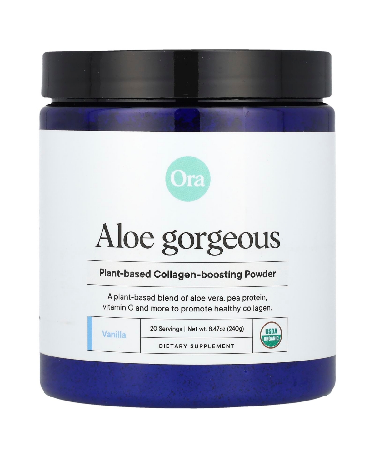 Aloe Gorgeous Plant-Based Collagen-Boosting Powder Vanilla - 8.47 oz (240 g)