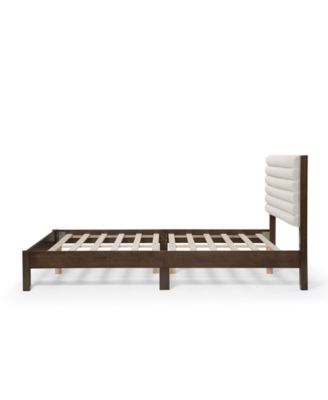 Adin Queen Size Boucle Fabric Upholstered Bed