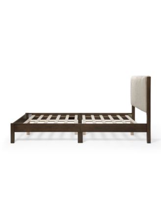 Alder Queen Platform Bed with Corduroy Fabric Upholstery