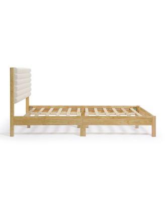 Adin Queen Platform Bed with Boucle Upholstery