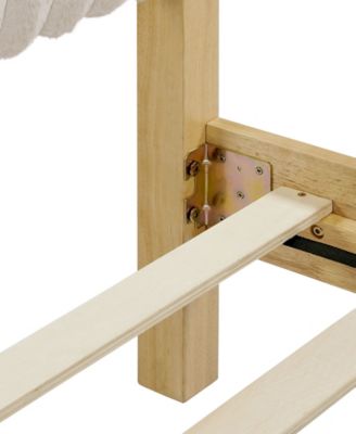 Alder Queen Platform Bed with Corduroy Fabric Upholstery