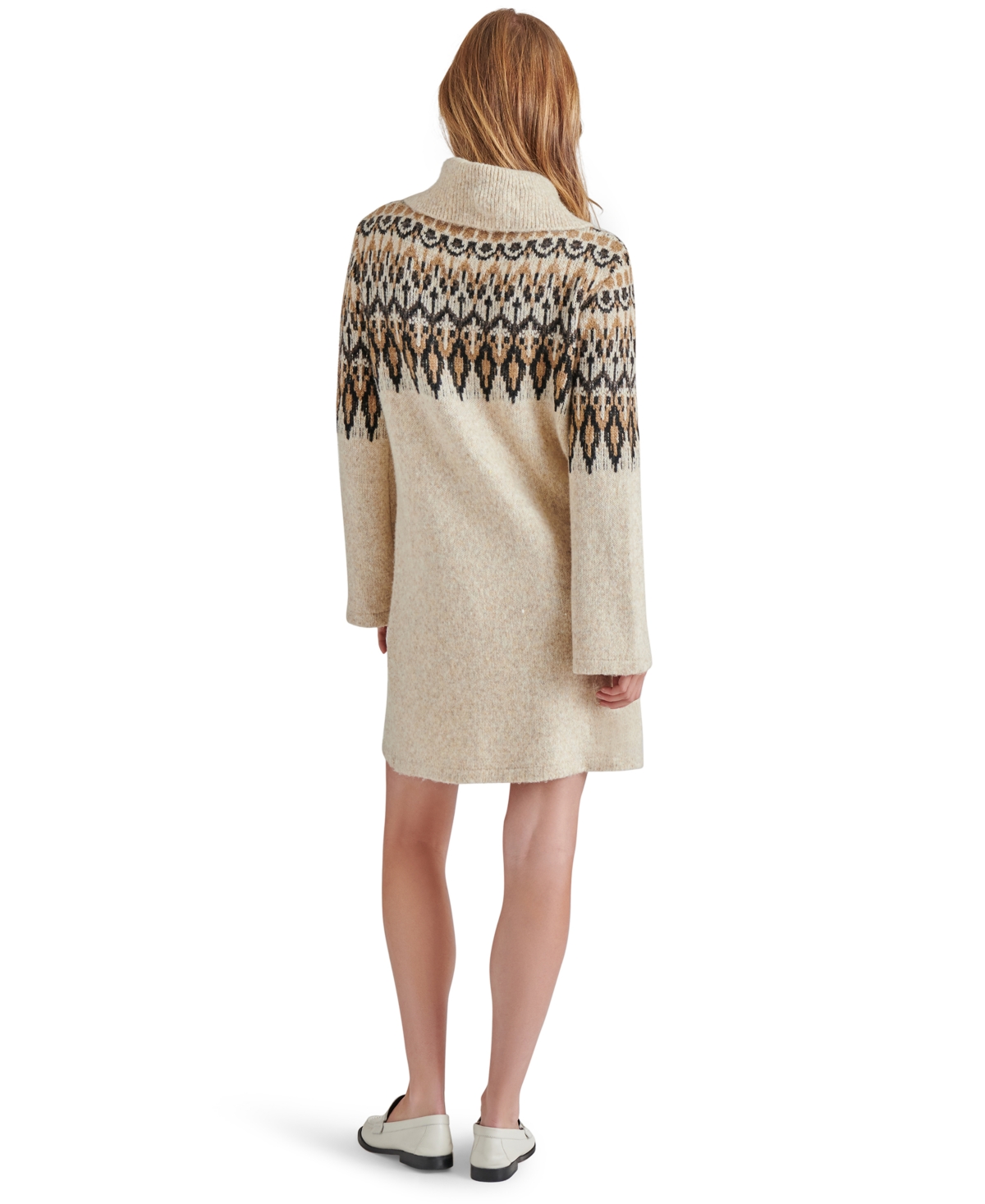 Steve Madden Women's Essa Half-zip Sweater Dress In Black Multi