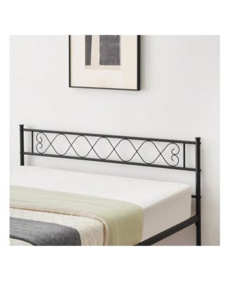 Twin/Queen Size Platform Bed Frame With Headboard, Heavy Duty Mattress Foundation With Metal Slats Support, No Box Spring Needed, Under Bed Storage