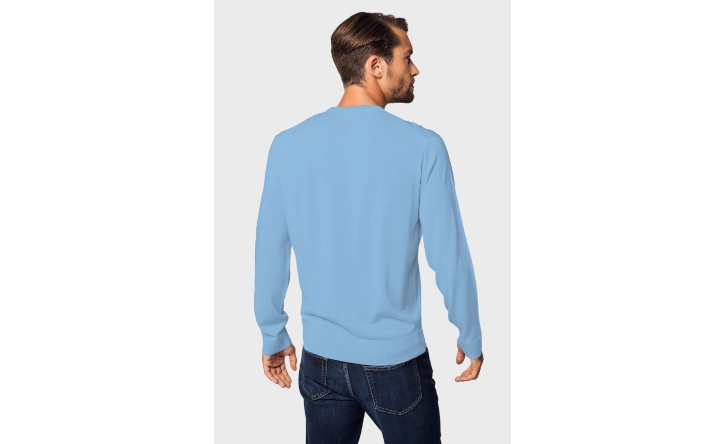 Мужской свитер Bellemere New York Pure Crew Neck Merino, цвет: Синий — фото 2
