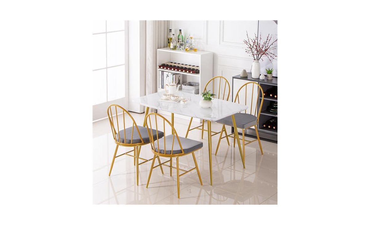 SlickblueMarble Dining Table – Elegant and Stylish Centerpiece for Your Dining Room - White