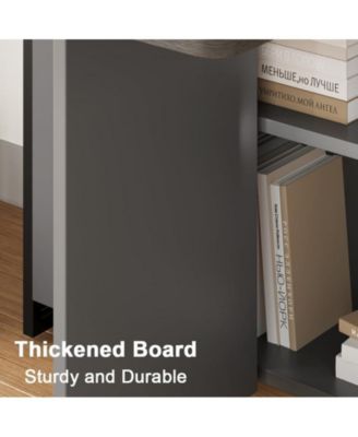 1 PC Wood Space Saving Folding  Dining Table with 2 Tier Storage-Extendable Drop Leaf Farmhouse Kitchen Dining Room Table