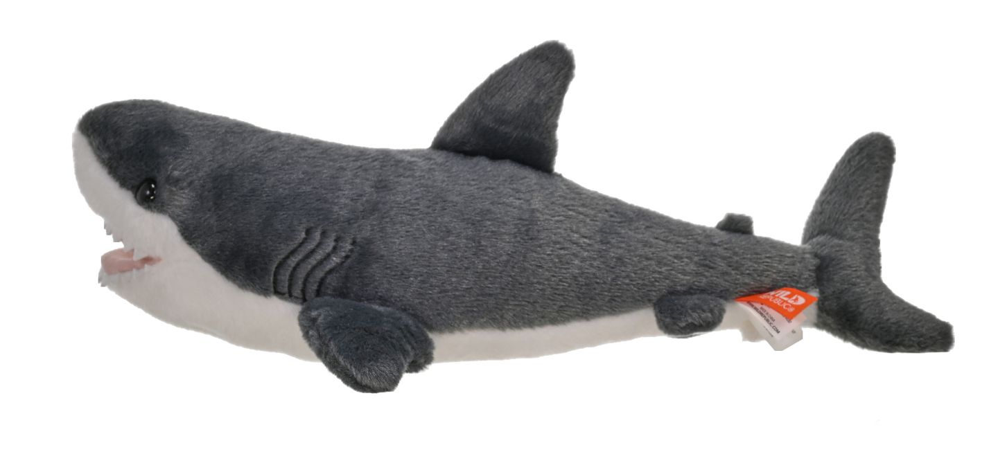 Детская мягкая игрушка Wild Republic Cuddlekins Great White Shark 8" Plush, 1-Piece — фото 2