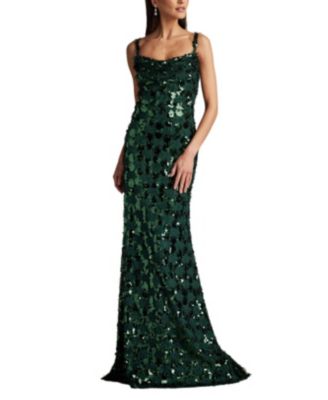 Women's Tinker Sequin Eyelash Fringe Gown