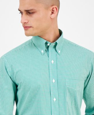 Men's Regular Fit Mini Gingham Dress Shirt, Created for Macy's