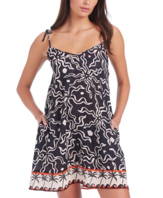 Sanctuary - Women's Beach Conversations Crinkle Cotton Boxy Beach Dress With Pockets
