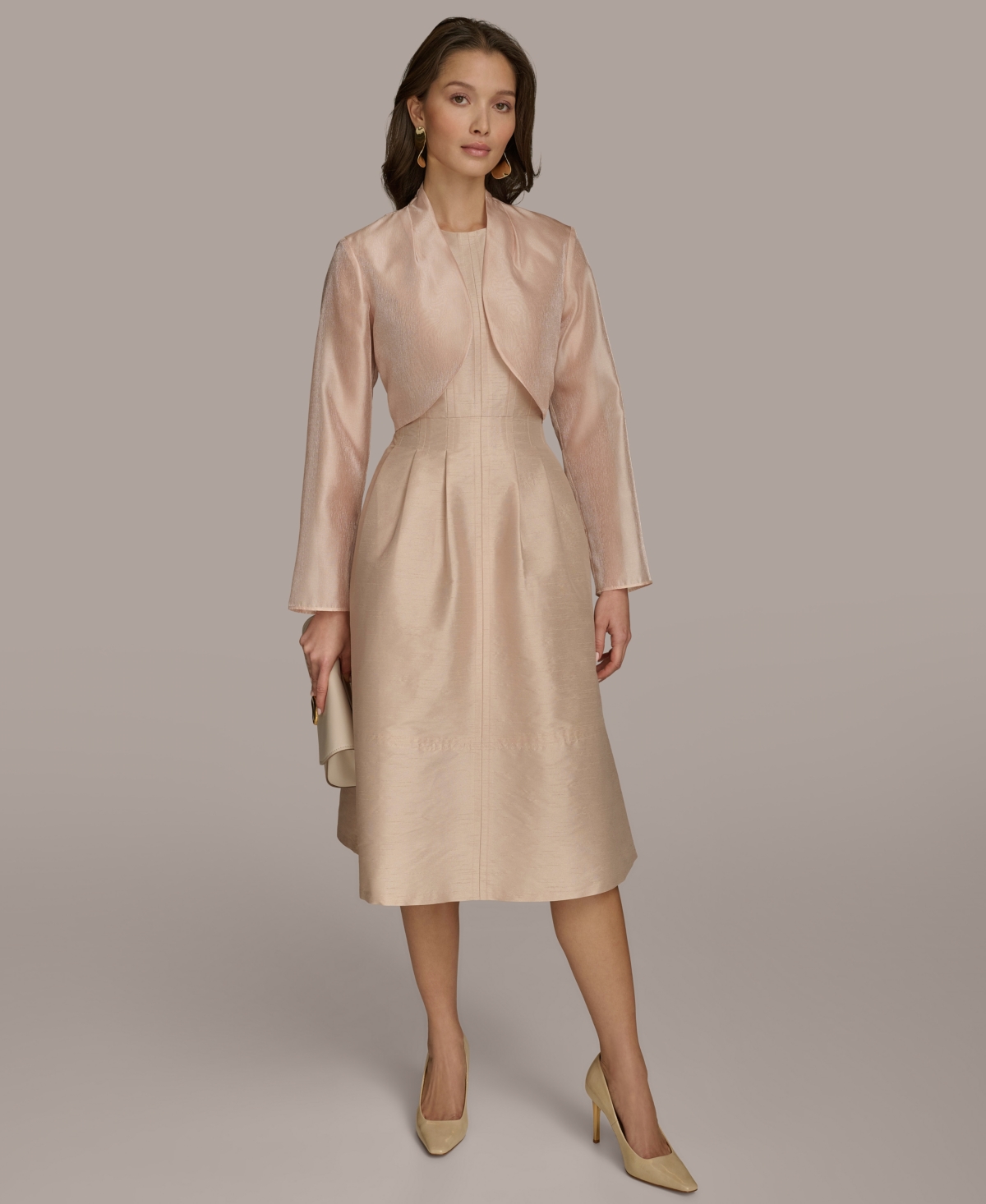 Donna Karan New York Women's Open-Front Long-Sleeve Shrug